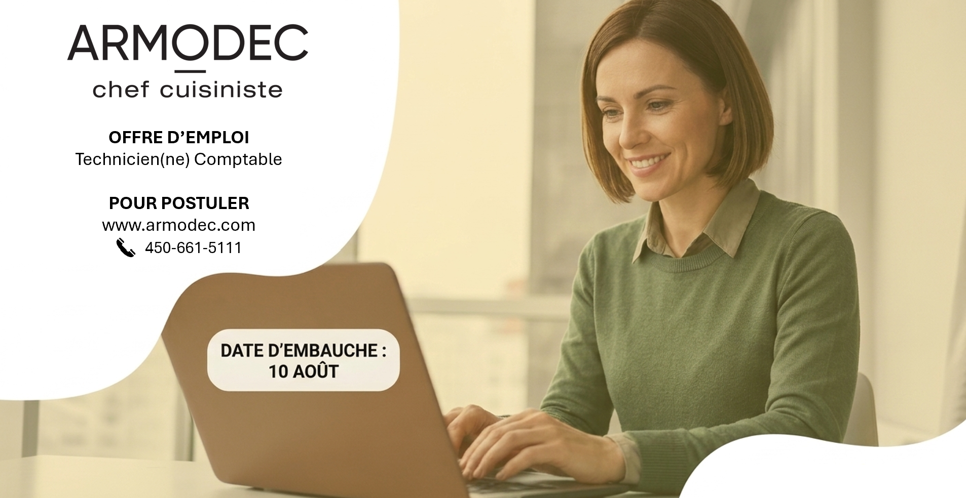 Emploi de Technicien(ne) Comptable pour ARMODEC